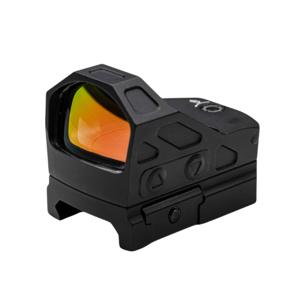 Front angled view of Gideon optics Alpha red dot sight