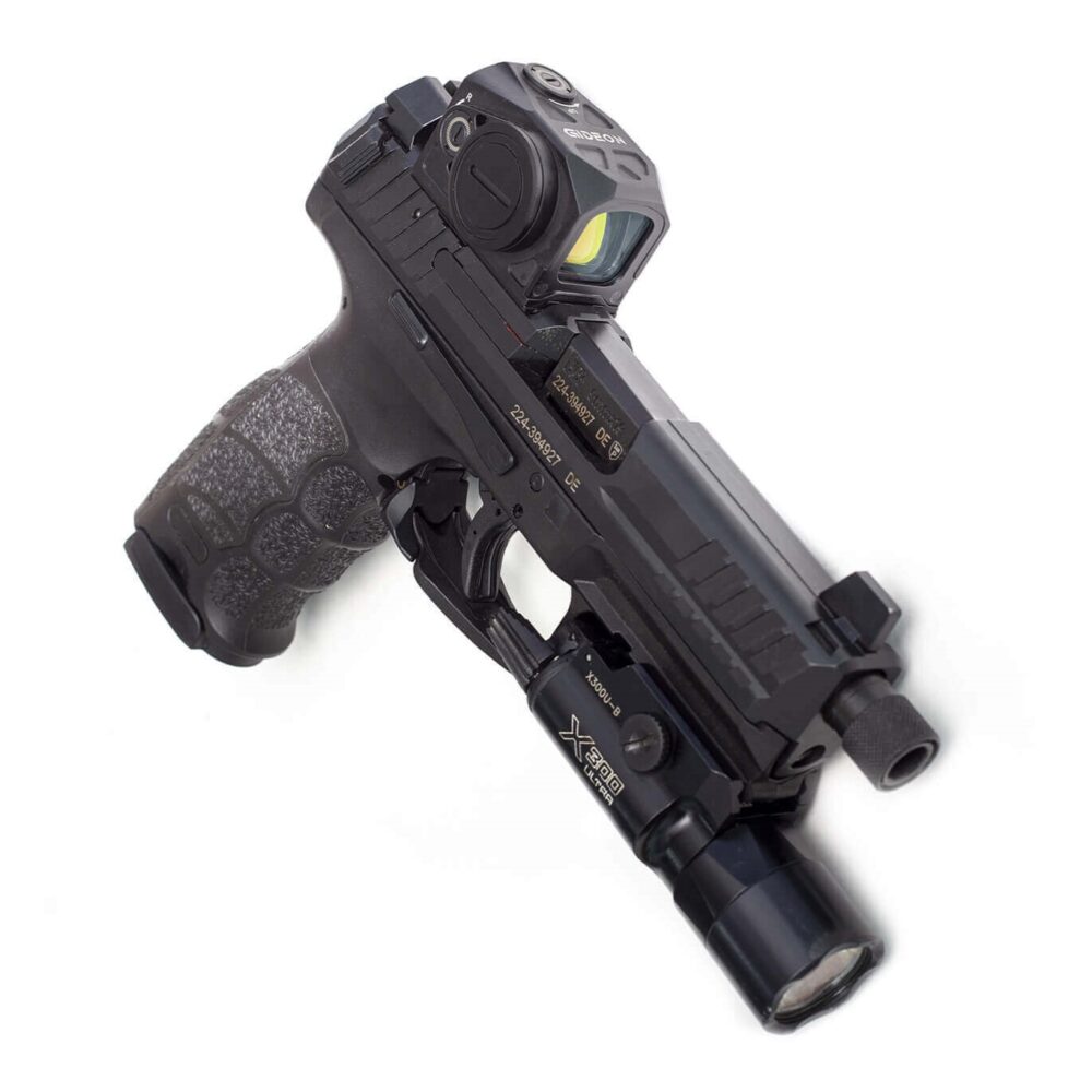 Right side view of Gideon Optics Mediator mounted to a VP-9