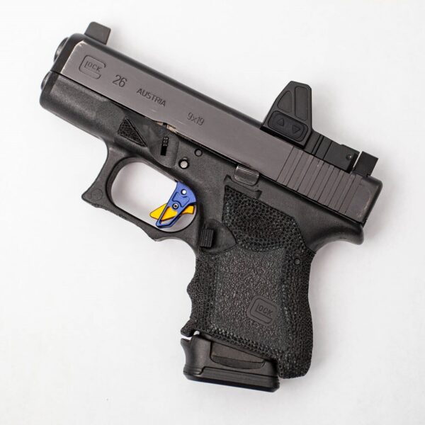 Left side view of Gideon Optics Rock mounted to a Glock G26