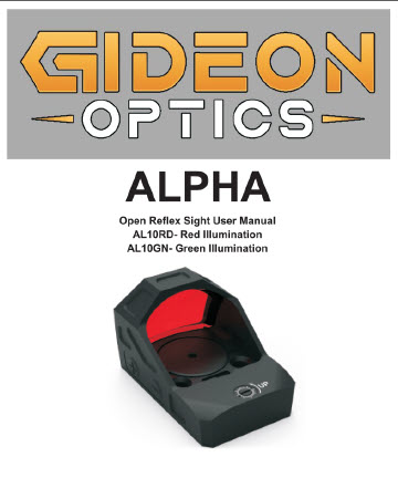 Gideon Optics Alpha User Manual Cover