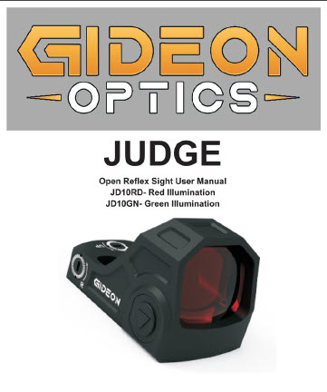 Gideon Optics Judge User Manual Cover