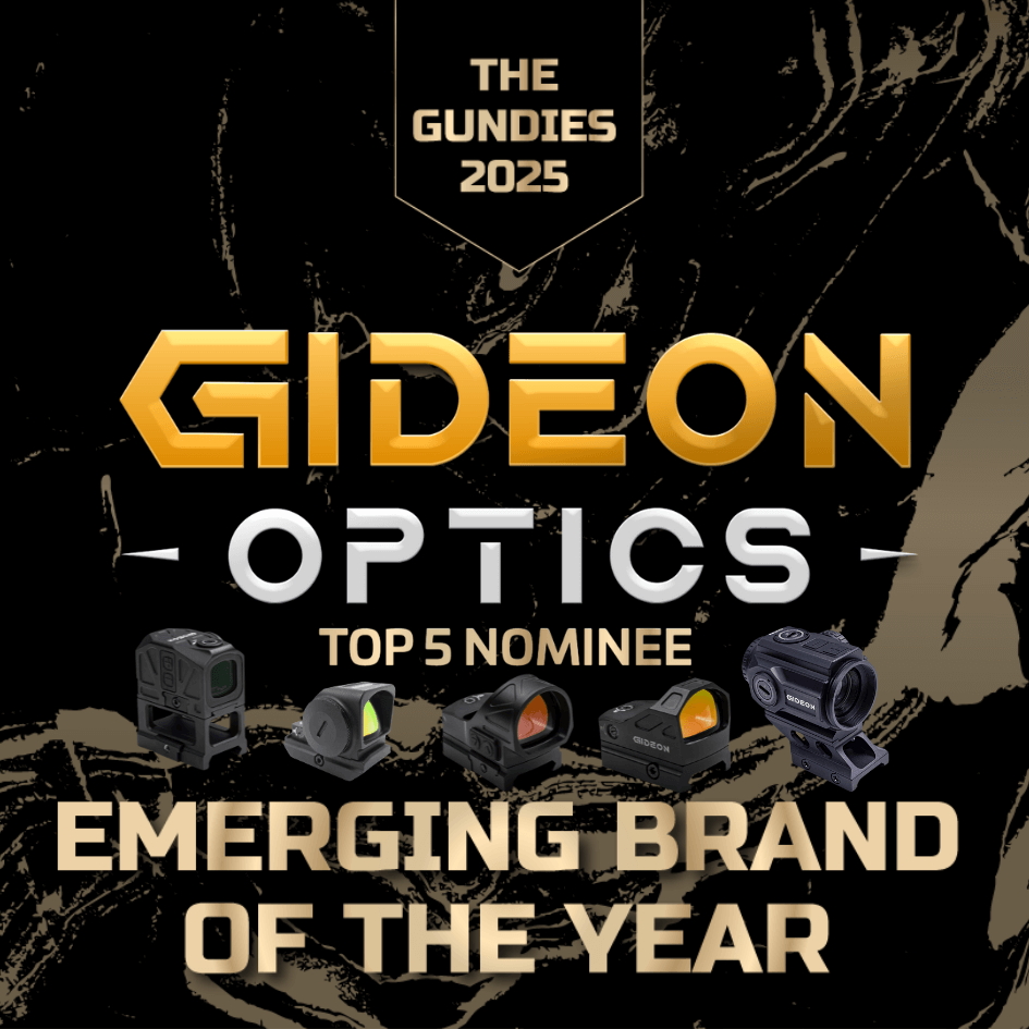 Gideon Optics top 5 emerging brand of the year the gundies banner