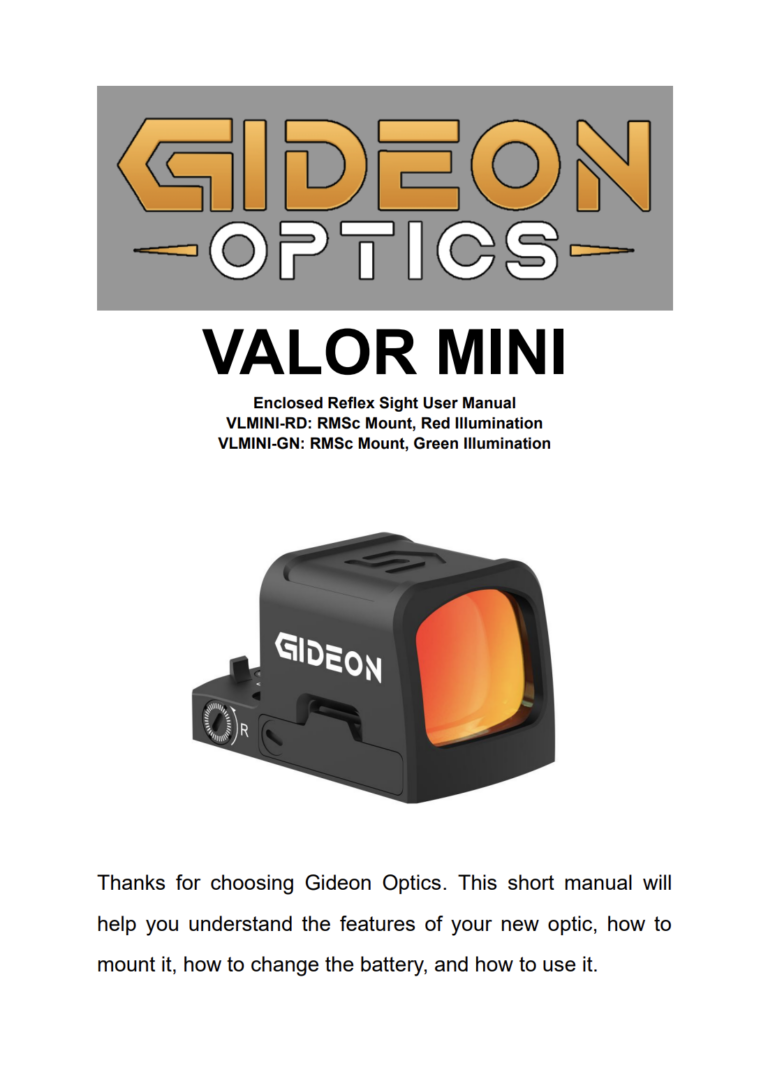 Valor Mini Manual Cover