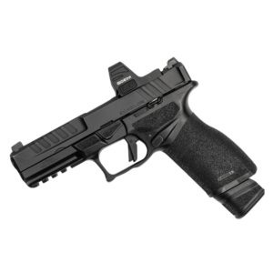 Left side view of Gideon Optics Storm mounted on a Springfield Echelon 9mm pistol