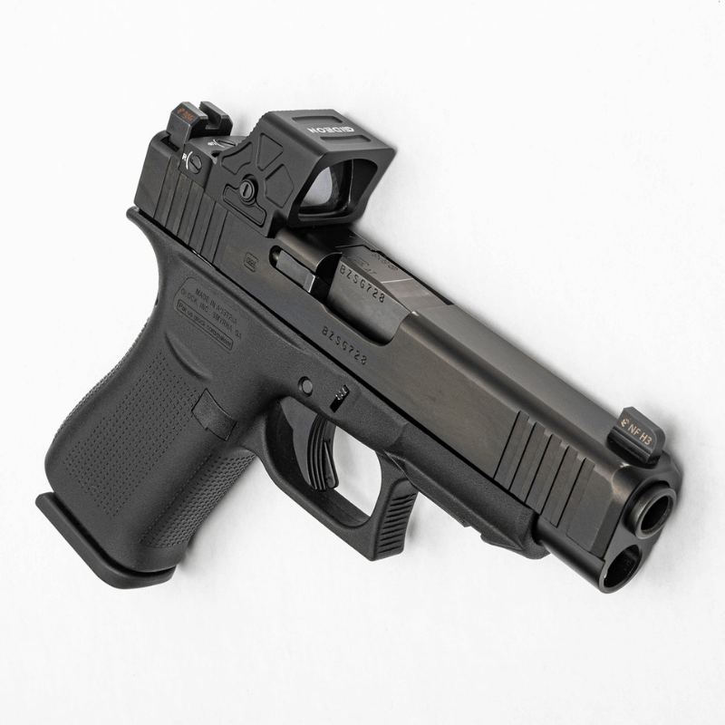 Gideon Optics Judge II red dot mounted on a Glock pistol
