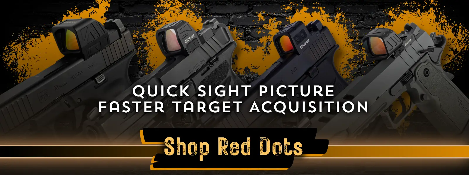 Gideon Optics Shop Red Dots Homepage banner