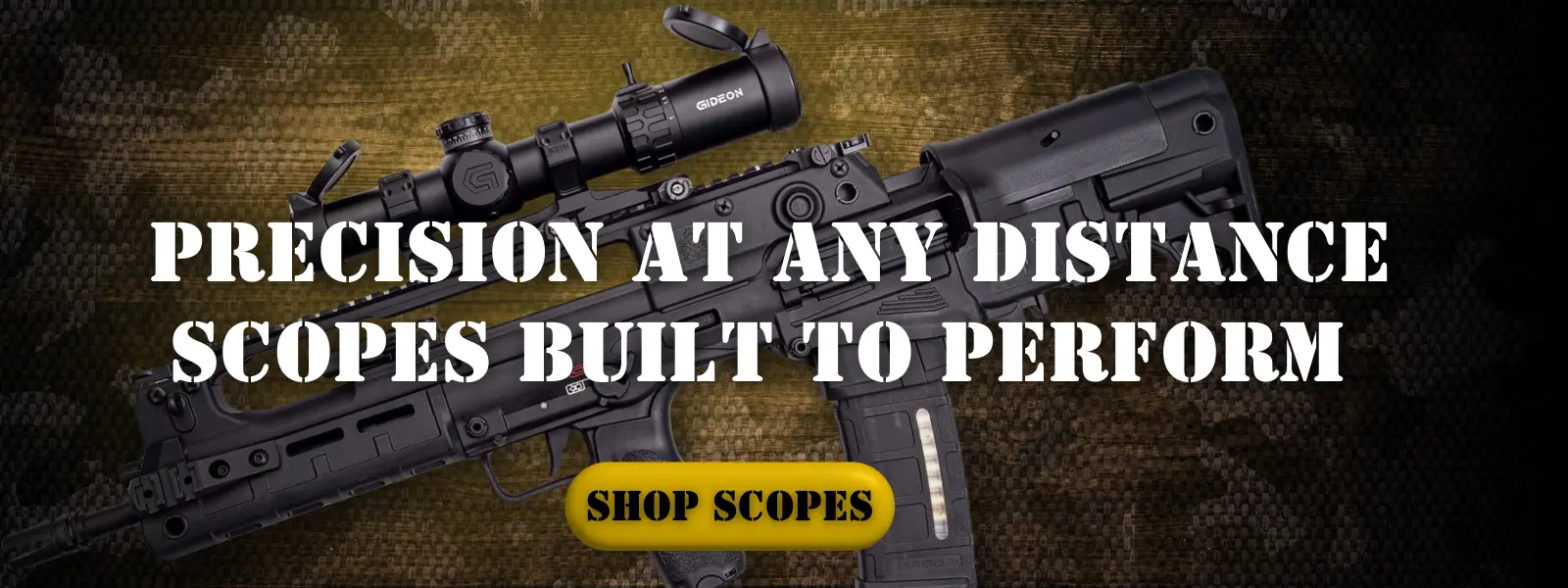 Gideon Optics Shop Scopes Homepage banner