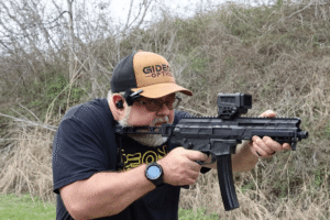 Mike from Gideon Optics working on zeroing a red dot mounted to a rifle