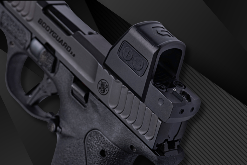 Gideon Optics Pebble micro red dot mounted on a Bodyguard 2.0