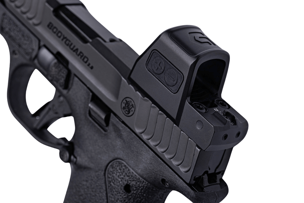 Gideon Optics Pebble mounted to a Bodyguard 2.0